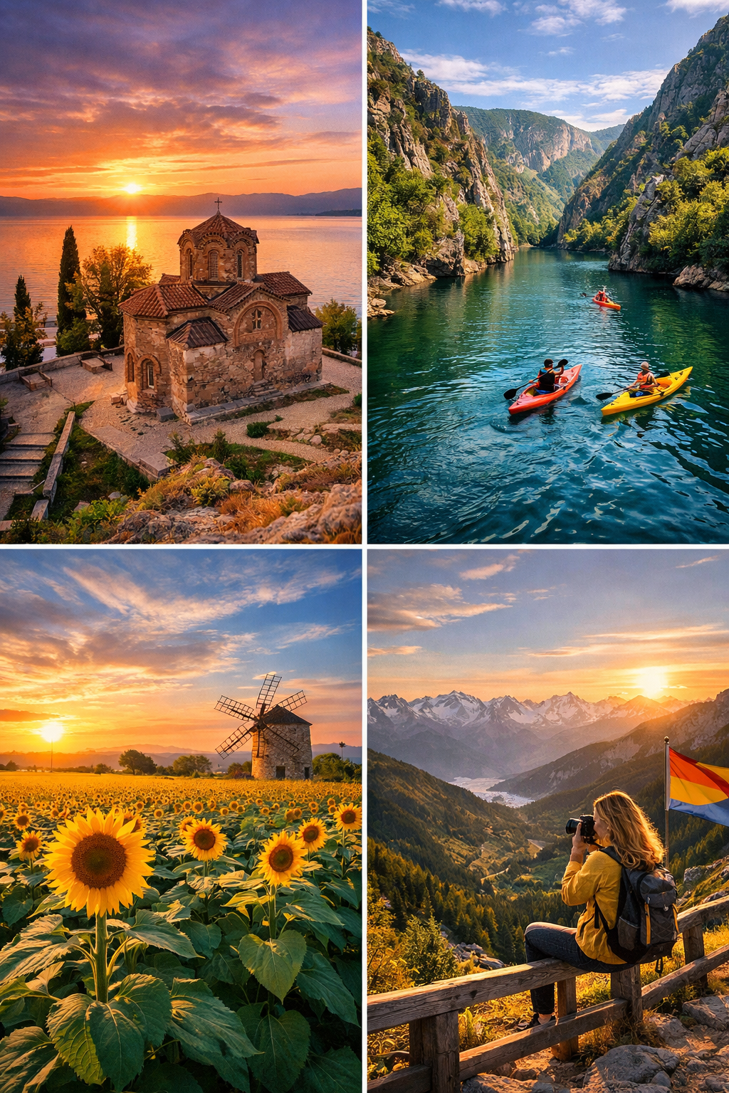 Kolaz najlepših lokacija za fotografisanje u Makedoniji